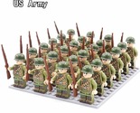 24pcs/Lot Military Soldiers Building Blocks Set Action Figures Bricks Toys #DK - £16.56 GBP