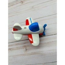 Vtg Fisher Price Toy Airplane Plane Blue White Red For Flip Track Road Rail Set - £6.09 GBP