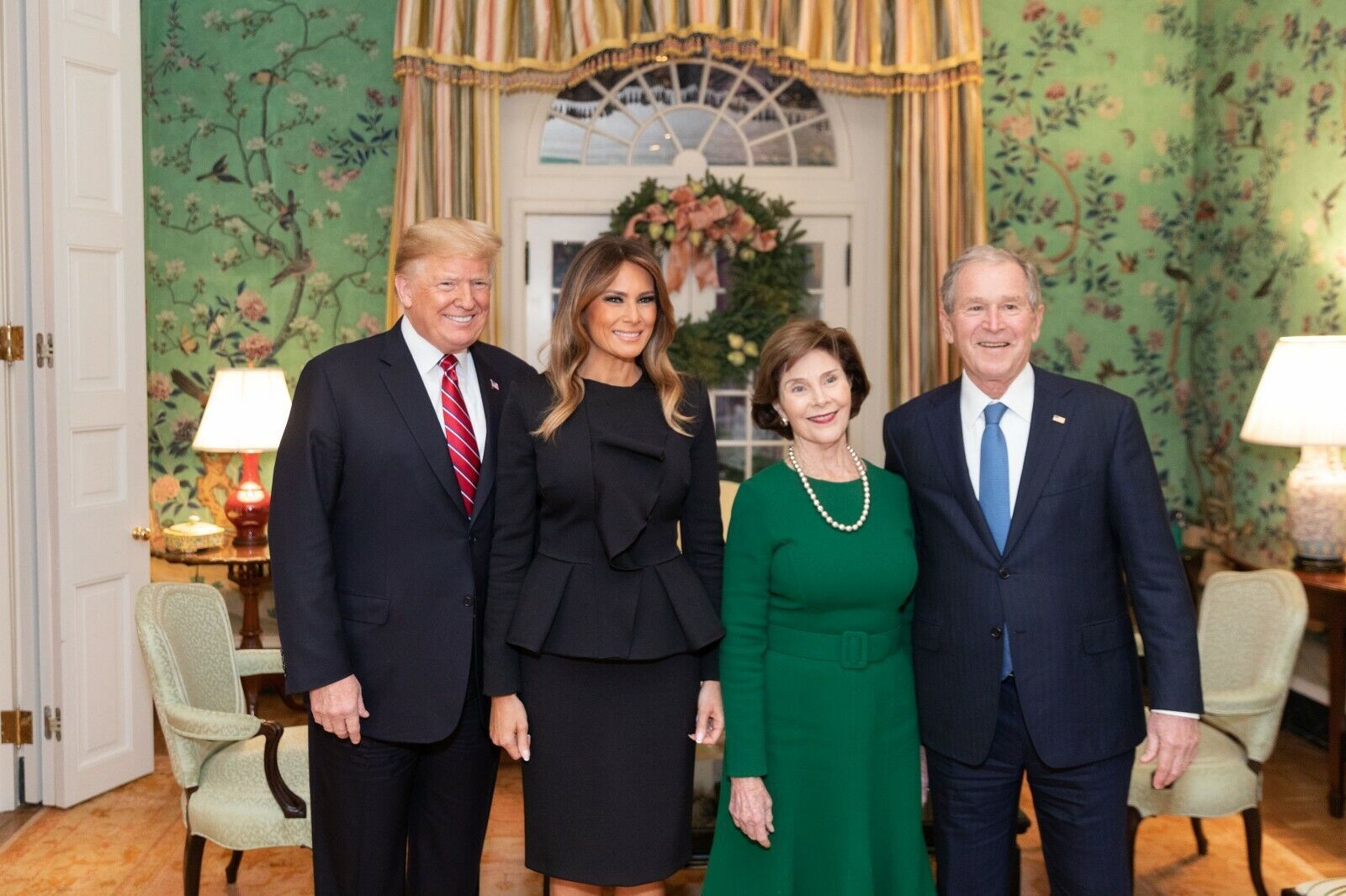 President Trump and President George W. Bush meet at Blair House Photo Print - $8.81 - $14.69