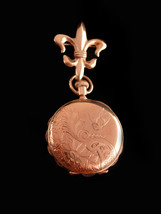 Antique mourning bird Pocketwatch - Figural 14KT rose Gold Pocket watch - Fleur  - £915.94 GBP