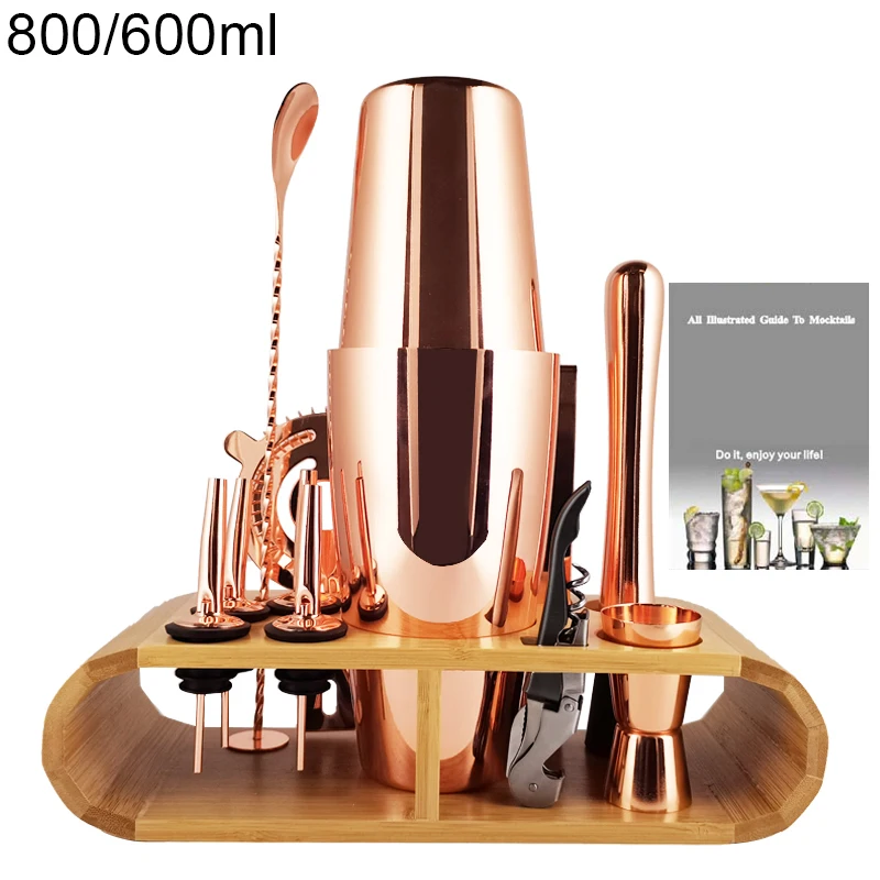 House Home tail Shaker 800/600ml Gold Boston Shakers Mixer Bar Tools Barware Win - £29.26 GBP
