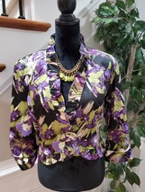 Lavender &amp; Honey Women&#39;s Multicolor Polyester Long Sleeve Casual Jacket Size L - £19.18 GBP