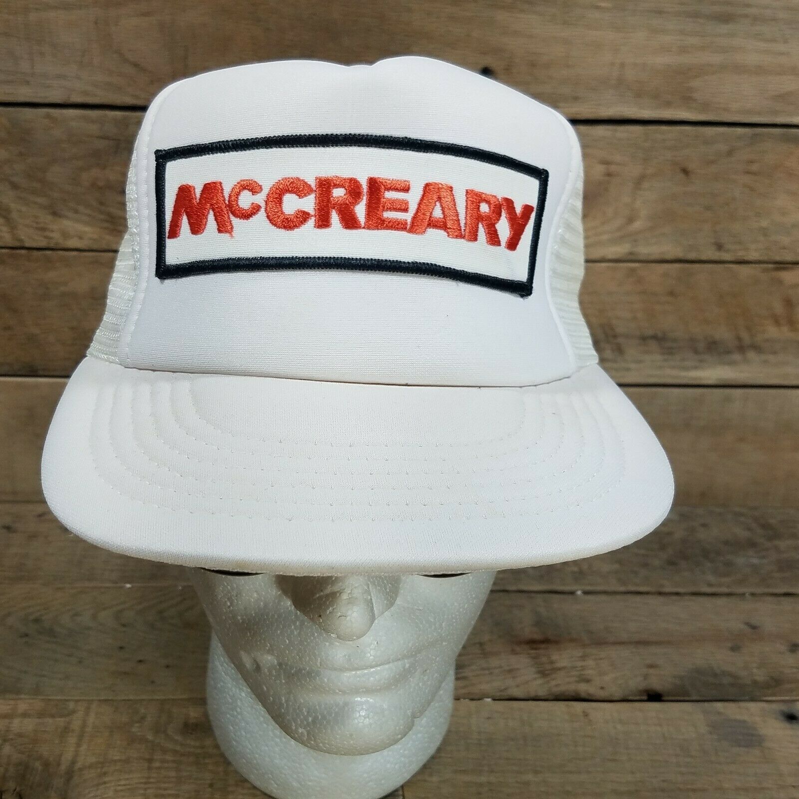 McCreary White Mesh back Trucker Cap Hat T3 - $7.93