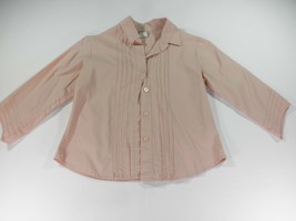 True Light Womens Shirt Size Medium Long Sleeve Solid Pink Buttondown 3/... - $9.14