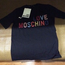 Brand New With Tags Love Moschino Graphic Tee Size 8 - £182.00 GBP