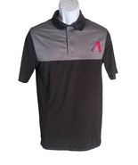 ARIZONA DIAMONDBACKS Short Sleeve Button Down Polo Shirt Black Small - $10.88