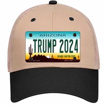Trump 2024 Arizona Novelty Khaki Mesh License Plate Hat - £22.83 GBP