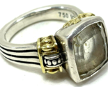 LAGOS - CAVIAR Sterling Silver 18k Gold White Sapphire Ring  - Size .7 - £316.02 GBP