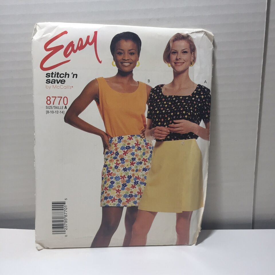 Easy Stitch 'n Save 8770 Size 8-14 Misses' Tops and Skort - £10.07 GBP