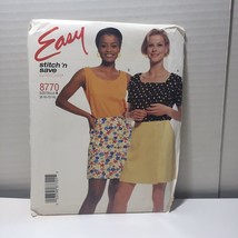 Easy Stitch &#39;n Save 8770 Size 8-14 Misses&#39; Tops and Skort - £10.05 GBP