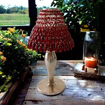 Pottery Barn Witchy Beaded Candle Holder Tealight Lamp Votive Shade Goth... - $39.58