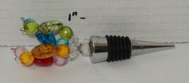 Colorful beads shaped as a flower bouquet Wine bottle Stopper - $9.85