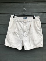 Ralph Lauren Polo Tyler Short Khaki Tan Pleated Men&#39;s 38 Chino Shorts Co... - $14.73