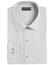 Alfani Mens Stretch Twill Textured Dress Shirt Size 14-14 1/2 32-33 Color Silver - £34.80 GBP