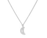Tiny crescent Women&#39;s Necklace .925 Silver 274028 - $44.99