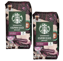 2 Packs Starbucks Whole Bean Coffee, Espresso Roast Dark, 40 oz. - £37.45 GBP