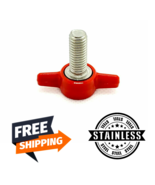 M8 x 1.25mm Thumb Screw T Bolts Red Tee Wing Plastic Clamping Knob 8mm S... - $18.05 CAD+