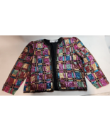 Laurence Kazar Purple Multi-Color Geometric Sequin Beaded Jacket Size PL - £47.36 GBP