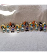 Ten Smurfettes, 4 different ones, McDonalds - $285.59 MXN