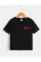 Black Barbie Printed Kids T-shirt - $15.00