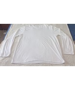 Vince Long Sleeve White 100% Cotton T-Shirt Size XL NWOT - $648.56 MXN