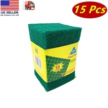 Pack of 15 Heavy Duty Scouring Pads for Home &amp; Kitchen Scour Scrub Cleaning - £6.31 GBP