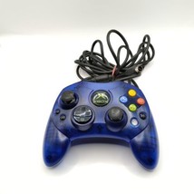 Original Xbox Controller Wired S Transparent Blue Genuine Official, Untested! - $7.29