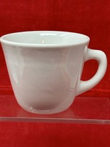 Wellsville China Co White w/ Red Logo Heavy Restaurant Coffee Cup Mug US... - £9.42 GBP