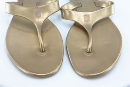 Coach Sz 10 M Gold Flip Flop Synthetic Women Sandals Pretty - £15.78 GBP