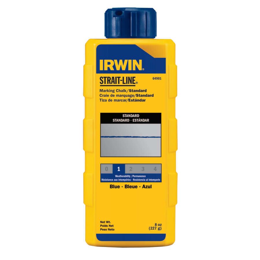 Irwin Strait Line 64901 Permanent Blue Marking Chalk 8oz Job Site Mark T... - $8.50