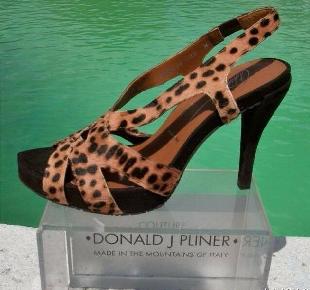 Donald Pliner Couture Hair Calf Leather Shoe New 6.5 8 Slingback Suede $345 NIB
