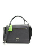 Kate Spade New York Black Leather Suede Matthews Drive Anderson Satchel Bag $398 - £198.24 GBP