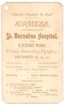 Saint Barnabas Hospital New York 1880s Casino Rink Ticket Antique Dance ... - $26.32