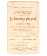 Saint Barnabas Hospital New York 1880s Casino Rink Ticket Antique Dance ... - $26.32