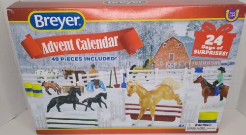 BREYER HORSES ADVENT CALENDAR Play Set 24 Days Surprises 40 pc # 700700 Complete - £20.56 GBP