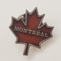 Montréal Canada Maple Leaf Shaped Collectible Souvenir Lapel Hat Pin Tie Tack - £19.31 GBP
