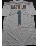 Tua Tagovailoa Miami Dolphins Autographed Custom Football Jersey GA coa - £224.12 GBP