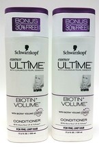 2 Schwarzkopf Essence Ultime Biotin Volume Conditioner Limp Hair 17.6oz Large Sz - £50.98 GBP