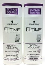 2 Schwarzkopf Essence Ultime Biotin Volume Conditioner Limp Hair 17.6oz Large Sz - £50.25 GBP