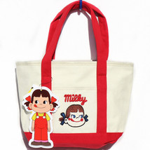Nwt Fujiya Milky Peko Peko-Chan Red Mini Tote Hand Lunch Bag - £24.76 GBP