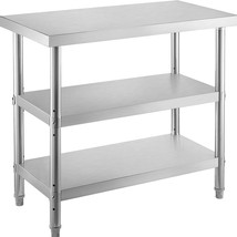VEVOR Outdoor Food Prep Table, 36x18x34 inch Commercial Stainless Steel ... - £124.27 GBP