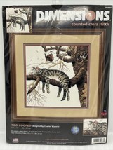 2002 Dimensions Charles Wysocki TOO POOPED Tabby Cat Counted Cross Stitch Kit - $18.46