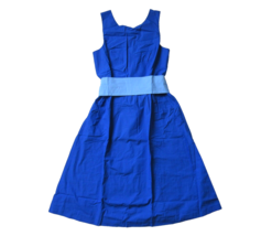 NWT J.Crew A-line Sash Tie Brilliant Sapphire Blue Belted Cotton Dress 20 $110 - £48.88 GBP