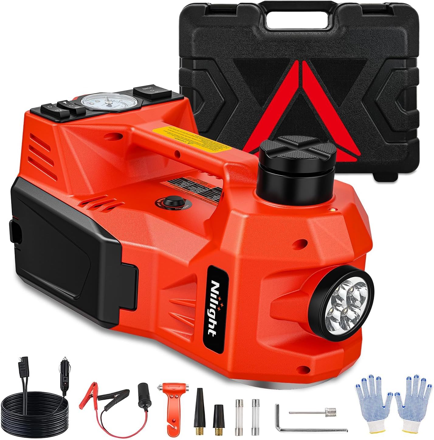 Nilight Electric Car Jack Hydraulic 5 Ton 12V Jack With Inflatable Pump,... - $104.96