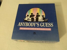 Vintage Anybodys Guess Board Party Game Revealing Clues Unused 1990 - £11.19 GBP
