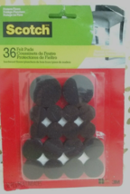 Scotch Felt Pads Value Pack Brown Assorted Sizes 36 Count (SP846-NA) sealed new! - £6.18 GBP