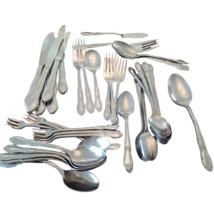 Wm A Rogers Oneida Fenway Daydream Stainless Flatware Lot of 47 Vintage Pieces - £21.63 GBP