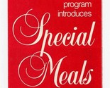 TWA Special Meals For Members Only Brochure 1984 Trans World Airlines - $17.82