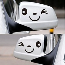  car sticker rearview mirror sticker car styling cartoon smiling eye face sticker decal thumb200