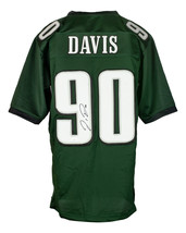 Jordan Davis Firmado Personalizado Verde Pro Estilo Camiseta de Fútbol JSA - £144.20 GBP